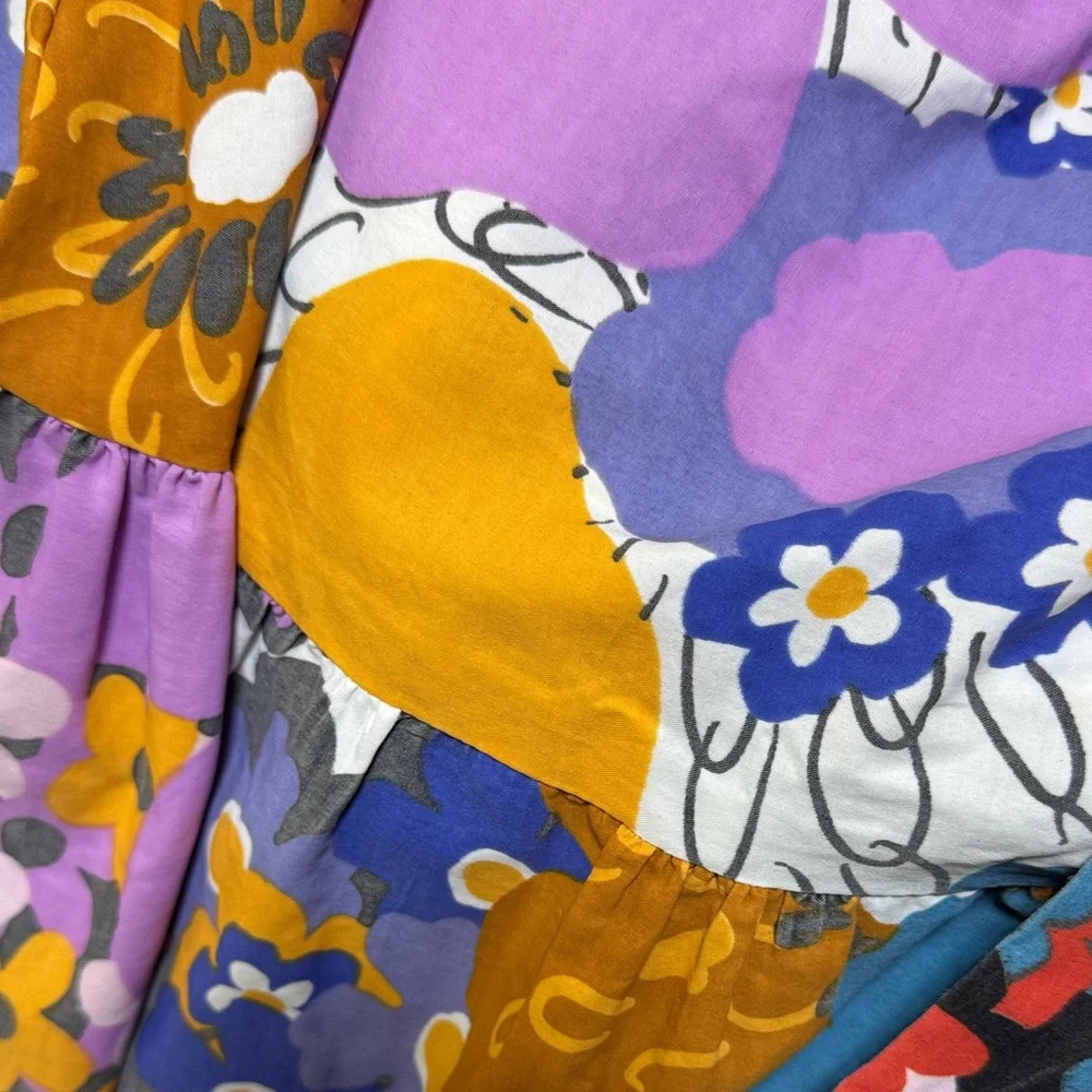 Vibrant Floral A-Line Skirt - Picture 12 of 13